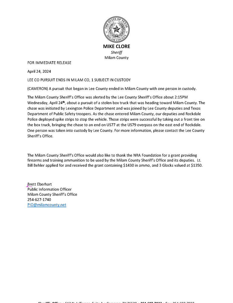 LEE COUNTY PURSUIT ENDS IN MILAM COUNTY April 242024.jpg